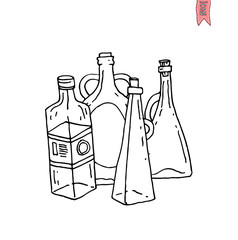 Bottle icon, vector illustration