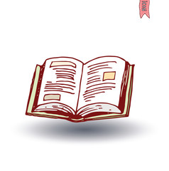 Book icon isolated, illustration vector.