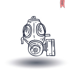 Gas mask icon, vector illustration.