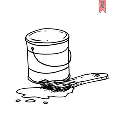 Paint brush icon, vector illustration