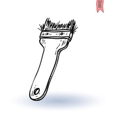 Paint brush icon, vector illustration