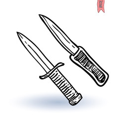 Knife, vector illustration
