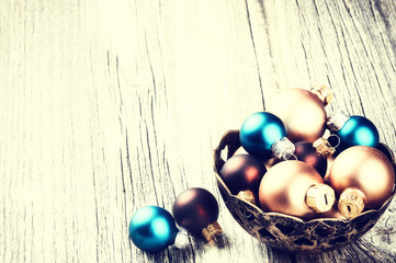 Various color Christmas balls