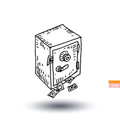 Safe icon,hand drawn vector illustration