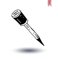 solar lamp garden light, vector illustration.