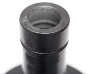 black bottle on a white background