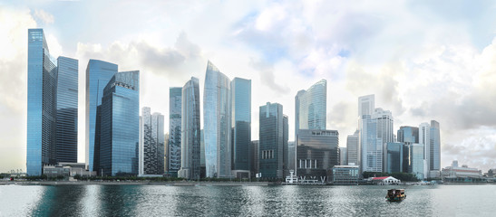 Panorama du centre-ville de Singapour