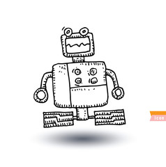 Robot cartoon, vector illustration.