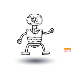 Robot cartoon, vector illustration.
