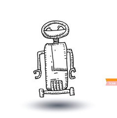 Robot cartoon, vector illustration.