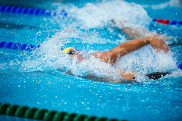 backstroke swimmer
