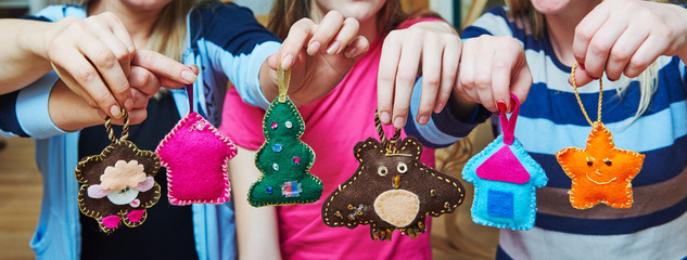 hand made felt Christmas tree decoration