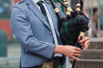 Scottish piper upper part of the body