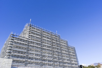マンション　大規模修繕イメージ　足場