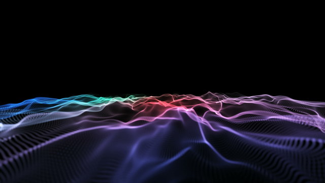 abstract wave nebula 4k