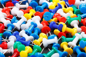 Colorful push pins