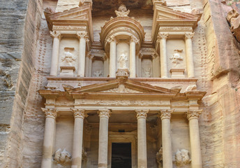 The Treasury in the  Ancient city of Petra, Jordan