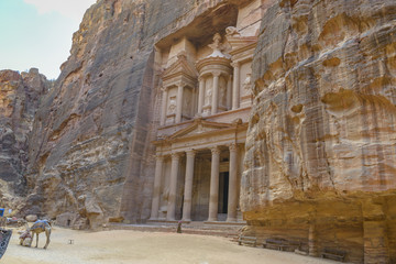 The Treasury in the  Ancient city of Petra, Jordan