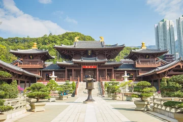 Fotobehang Hong-Kong Chi Lin-klooster in Diamond Hill, Kowloon, Hong Kong.