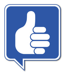 Logo pouce. Vers le haut. Ok.