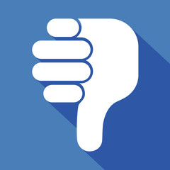 Logo pouce. Vers le bas.