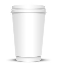 Coffee Cup with White Label