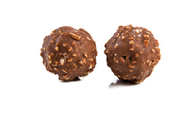 Almond chocolate ball isolated