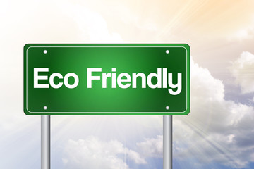 Eco Friendly Green Road Sign concept