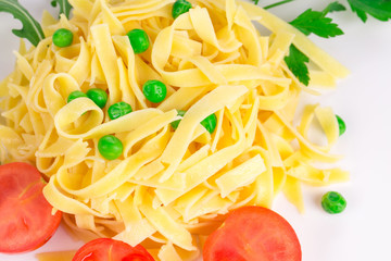 Italian pasta with basil