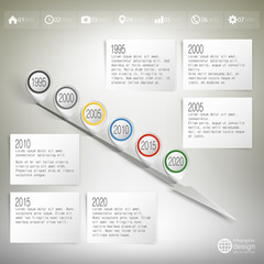 Timeline with pointer marks. Infographic for business design and