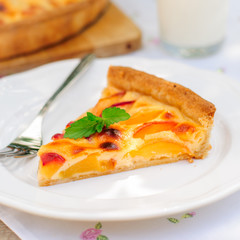 A Slice of Peach Custard Pie