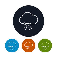 Icon cloud with hail ,   vector illustration