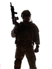 Silhouette of soldier