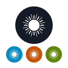 Icon sun with rays , vector illustration