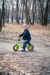 Boy on his first bike
