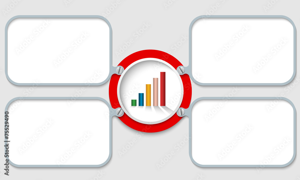 Poster four vector frames for text and graph