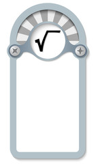vertical box for any text and radix symbol