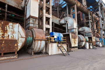 Fototapeta na wymiar Chinese steelworks machine equipment