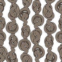 Rope tangled seamless pattern