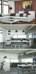 modernes Loft Interieur Design