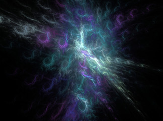 Fototapeta na wymiar Green bright abstract fractal effect light background