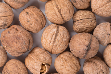 Close up of walnuts.