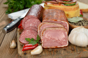 Smoked sausage with spices