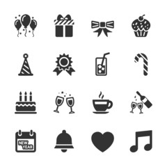 celebration and party icon set, vector eps10