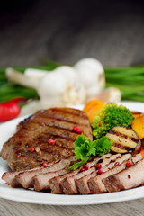 Delicious grilled beef steakes