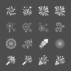 firework icon set 8, vector eps10