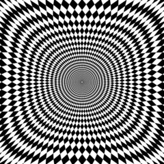 Fototapeta premium Vector optical illusion zoom black and white background 