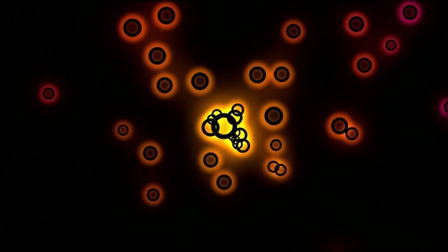 Abstract Sticky Black Particle Rings - Loop Orange
