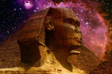 Sphinx and small Magellanic Cloud (Elements of this image furnis