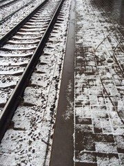 train station at winter